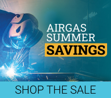 Image of person welding. Airgas Summer Savings. Shop the sale.