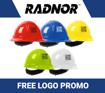 Buy a Radnor hard hats, get a free logo imprint