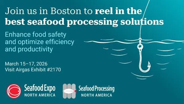 Join us in Boston to reel in the best seafood processing solutions. Enhance food safety and optimize efficiency and productivity. March 15–17, 2026. Visit Airgas Exhibit #2170.