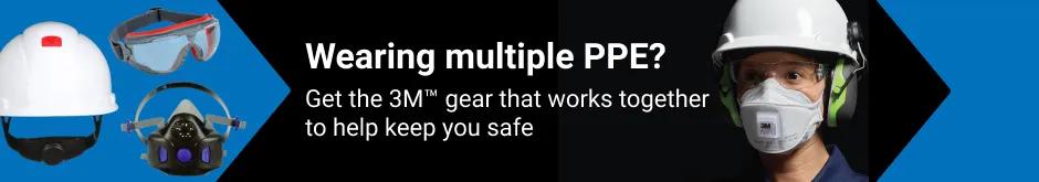 Wearing multiple PPE? Get the 3M™ gear that works together to help keep you safe.